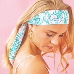 Lilly Pulitzer Bright Agate Green Colorful Camelflage Head Wrap